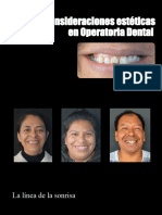 Consideraciones Estéticas en Operatoria Dental