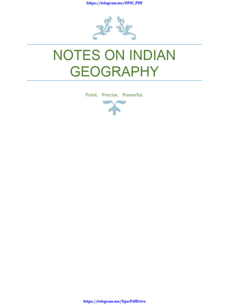 Physical Geography of India PDF Himalayas Geology