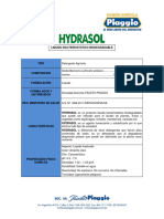 Hydrasol - Ficha Tecnica