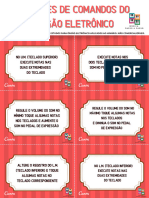 Apresentação Do Órgão Eletrônico - Cartões de Comandos Do Órgão Eletrônico