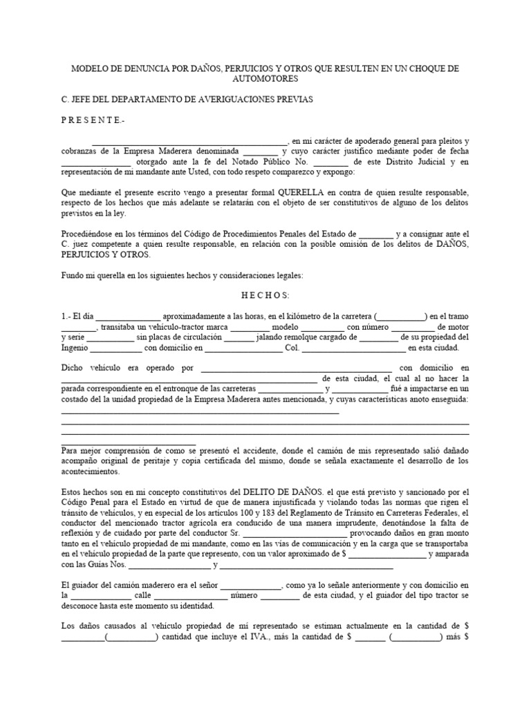 modelo-de-denuncia-por-choque-vehicular-pdf-queja-justicia