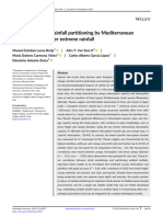 Assessing Canopy Rainfall Partitioning by Mediterranean Dryland Shrubs Under Extreme Rainfall