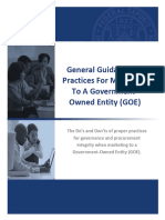 General Guidance On Practices For Marketing To A Government-Owned Entity (GOE)