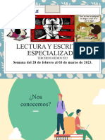 III Lectura y Escritura Especializada