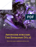 The Entropist - An Artificier Subclass (V 2.0) - The Homebrewery