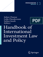 Handbook of International Investment Law and Policy 2021
