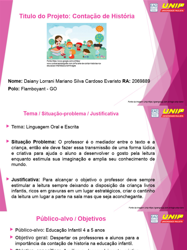 Objetivos da Contação de História na Educação Infantil | PDF | Pré-escola