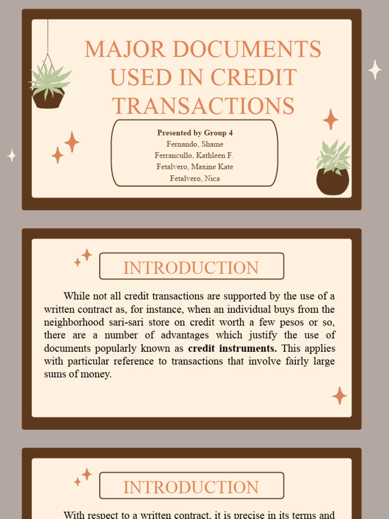 Major Credit Instruments Explained | PDF | Negotiable Instrument ...