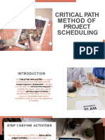 Critical Path Method of Project Scheduling