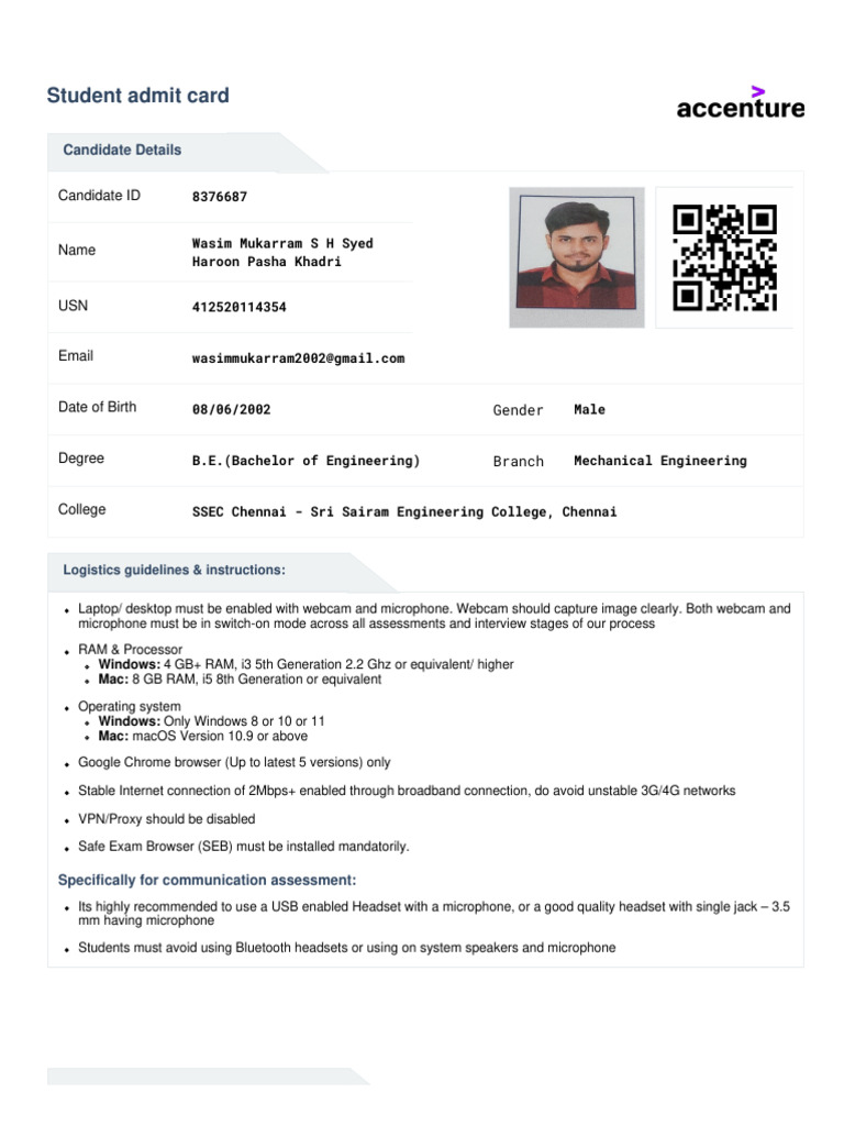 AdmissionCard 8376687 742 | PDF | Privacy | Employment