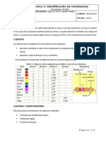 Práctica 1. Identificación de Resistencias