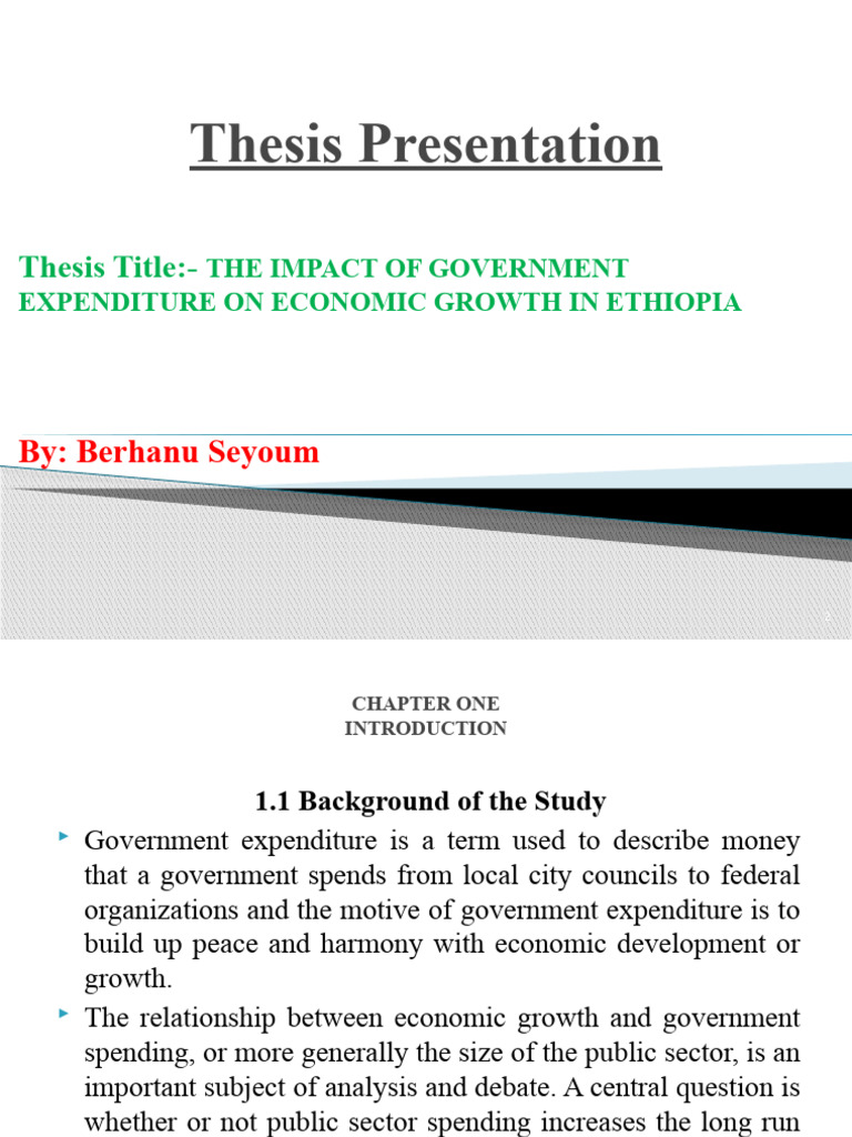 Impact of Government Spending on Ethiopia's Growth | PDF | Government ...