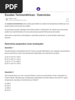 Fórmulas e Conceitos de Termologia | PDF | Temperatura | Calor
