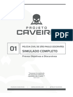 1º Simulado Escrivão PCSP - Projeto Caveira