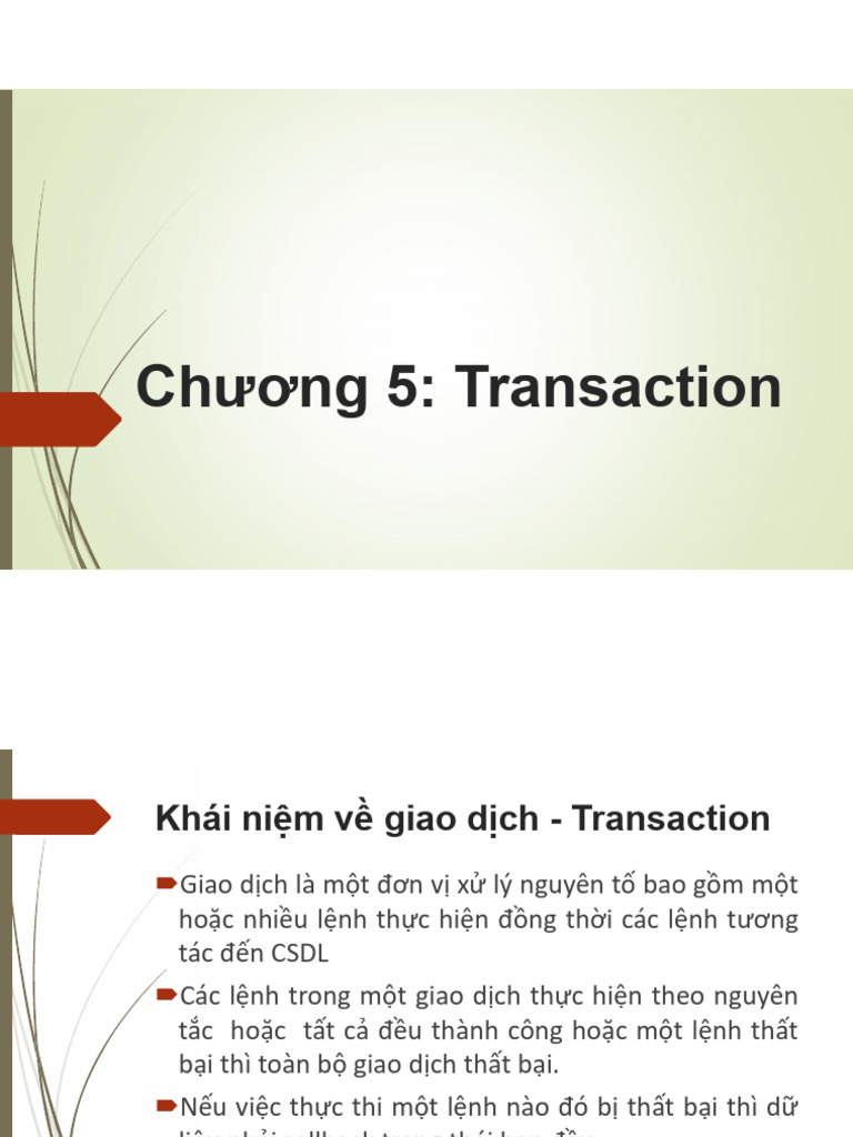 Chuong 5 - Transaction | PDF