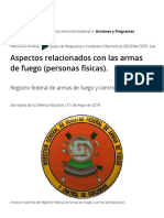 Aspectos Relacionados Con Las Armas de Fuego (Personas Físicas)