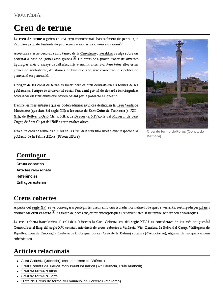 Creu de Terme | PDF