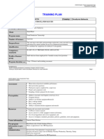 Training Plan, Program and Session Plan