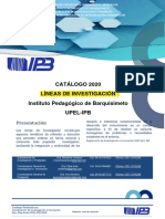 Catálogo Lineas de Investigación IPB 2020