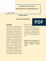 Políticas Sociales y Movimeintos de Resistenciacomo Una Revista