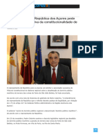 2023-11-27 Representante Da República Dos Açores Pede Apreciação Sucessiva Da Constitucionalidade de Diploma Regional - Desafectação Do FSJB