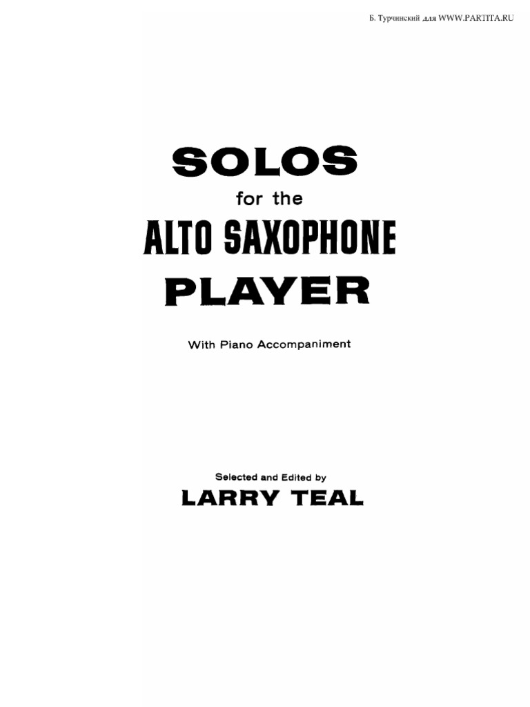 Sax Solos PDF