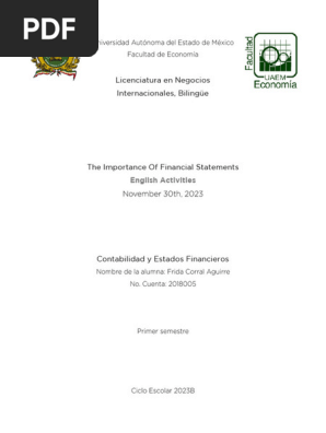Importance To Financial Statements