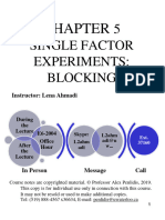 CH 5 Single Factor Experiments - Blocking