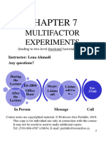 CH 7 Multifactor Experiments - Fractional Factorial Designs