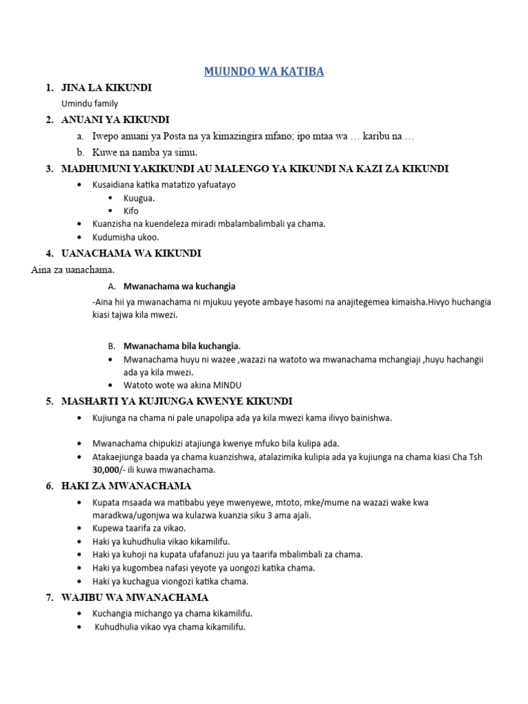 Muundo Wa Katiba PDF