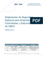 PRG011 - V7 - Reglamento de Seguridad Especial para Empresas Contratistas y Subcontratistas