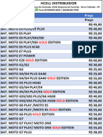 Tabela de Preço de Bateria 22.06 Atualizado