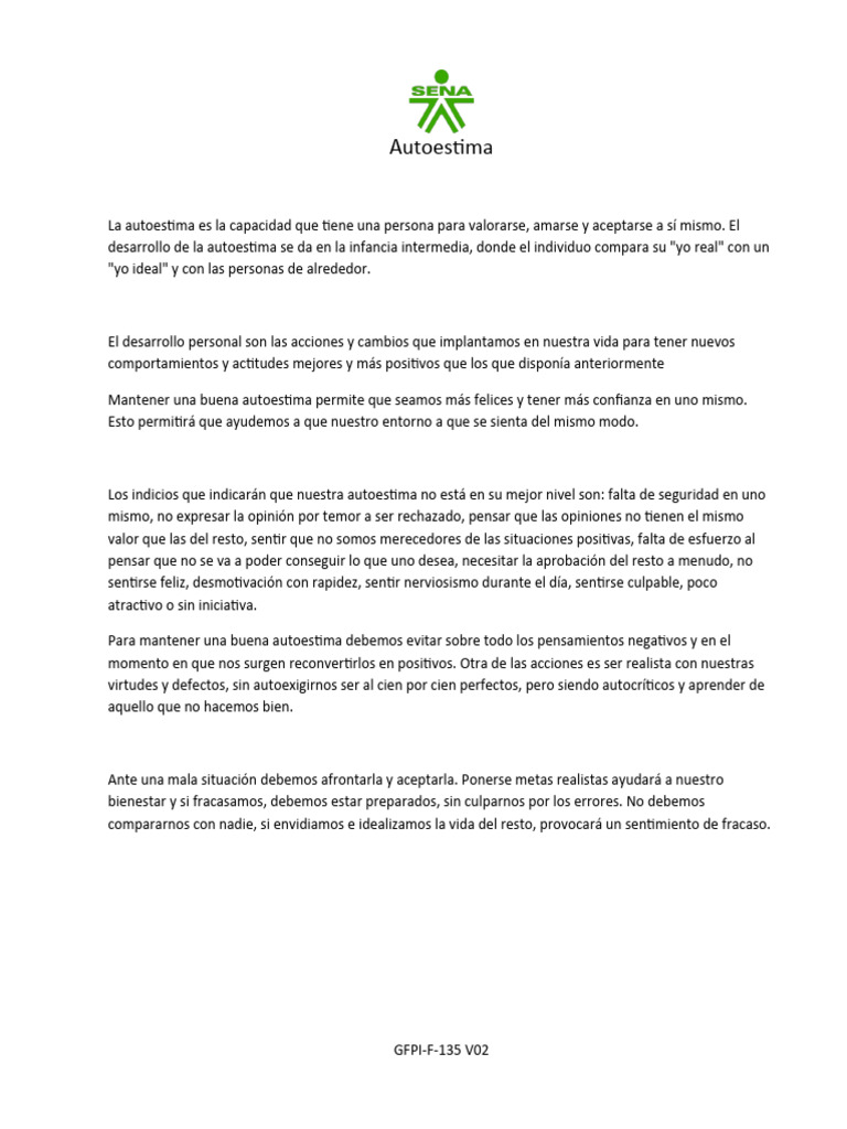 Claves para Mejorar la Autoestima | PDF | Autoestima | Ansiedad