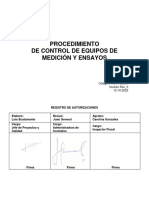 Pro014-Obra Procedimientos de Control de Equipos de Medición y Ensayos