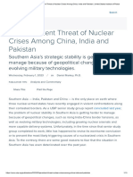 The Persistent Threat of Nuclear Crises Among China, India and Pakistan - United States Institute of Peace