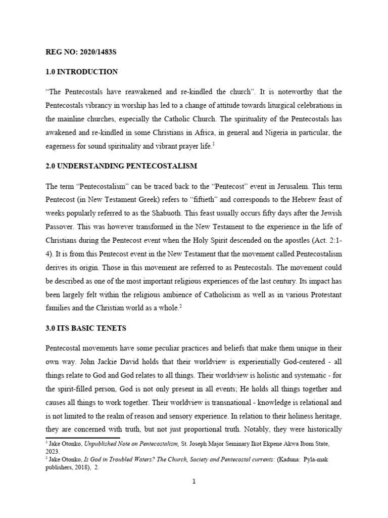 History of the Church of Pentecost | PDF | Pentecostalism | Baptism ...
