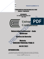 Producto Académico #3 - Derecho Procesal Penal Ii