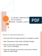 Section 6.1 Basic Trigonometric Functions