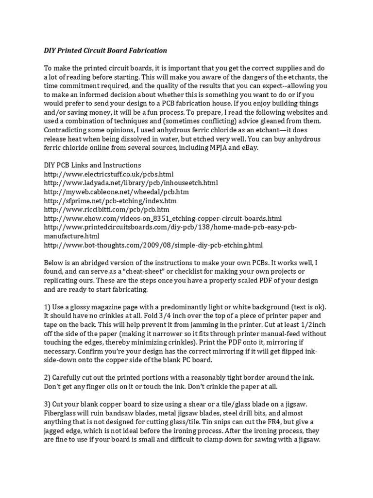 PCB Diy PDF Printed Circuit Board Drill