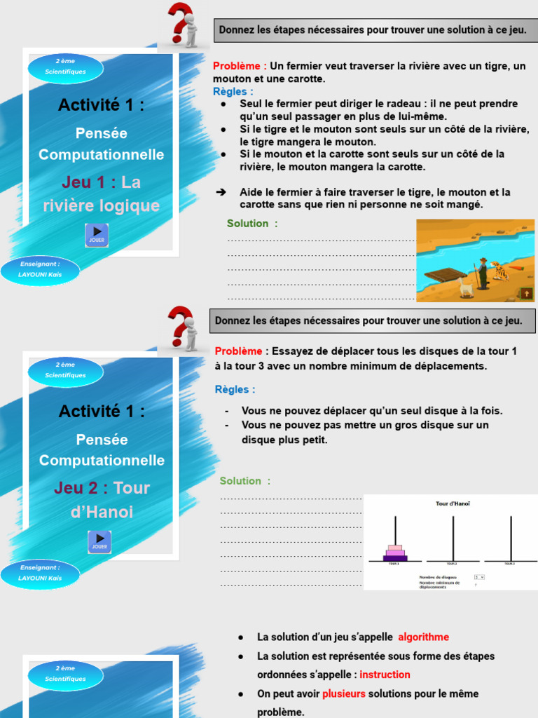 Résoudre la rivière logique | PDF | Programme informatique | Programmation