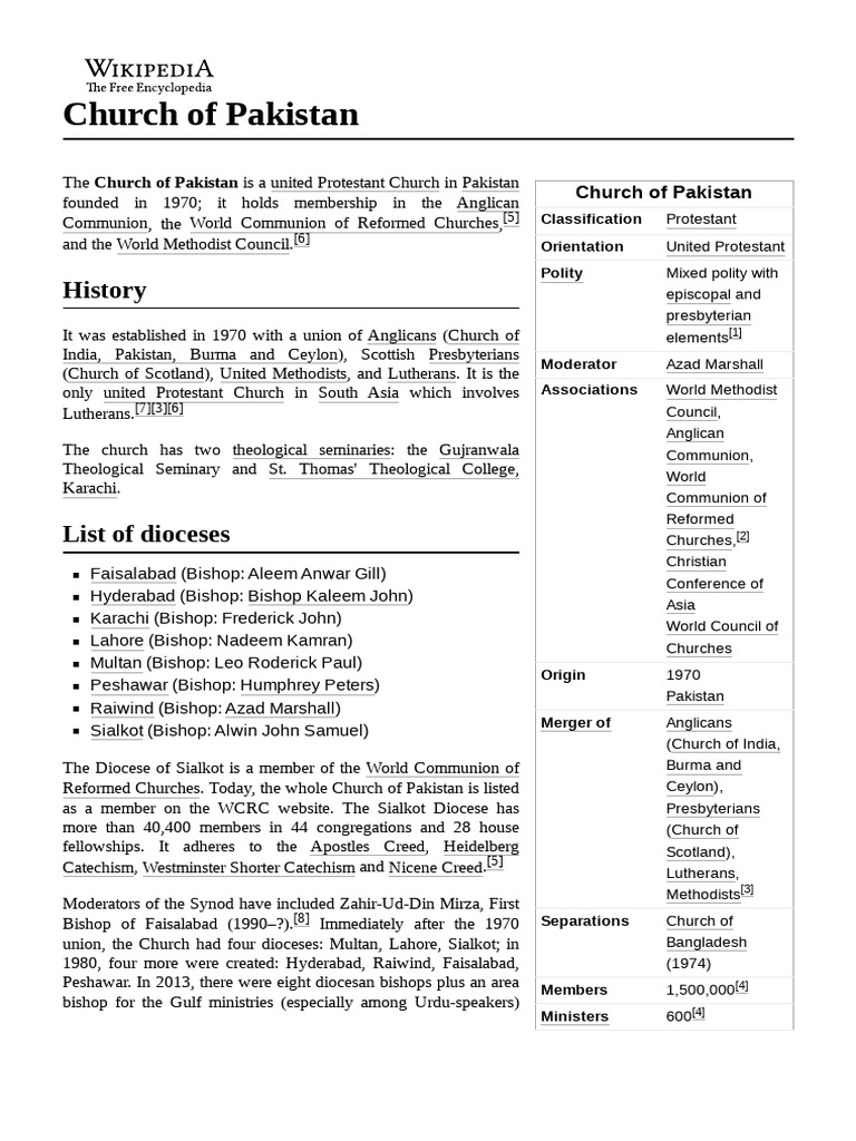 Church of Pakistan | PDF | Abrahamic Religions | Church Organization