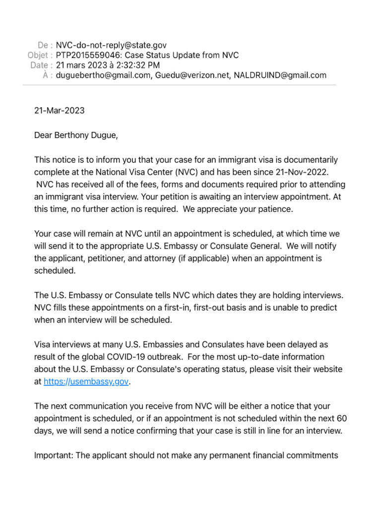 PTP2015559046 Case Status Update From NVC PDF