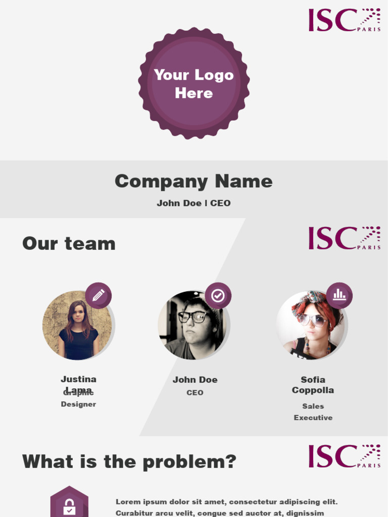 PitchDeck Template ISCParis Compressedpptx PDF Sherlock Holmes