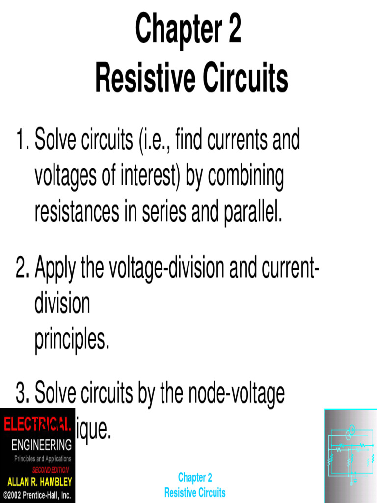 Chapter 2 Resistive Circuits PDF Electrical Network Electrical