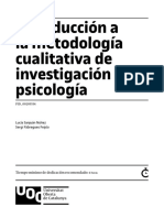 Introducción A La Metodología Cualitativa de Investigación en Psicología