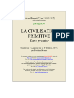 La Civilisation Primitive - Edward Tylor - Tome1
