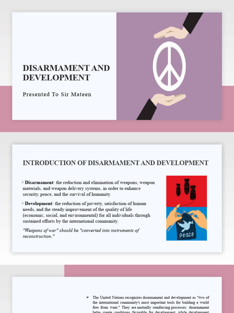 Disarmament and Development | PDF | Poverty | Poverty & Homelessness