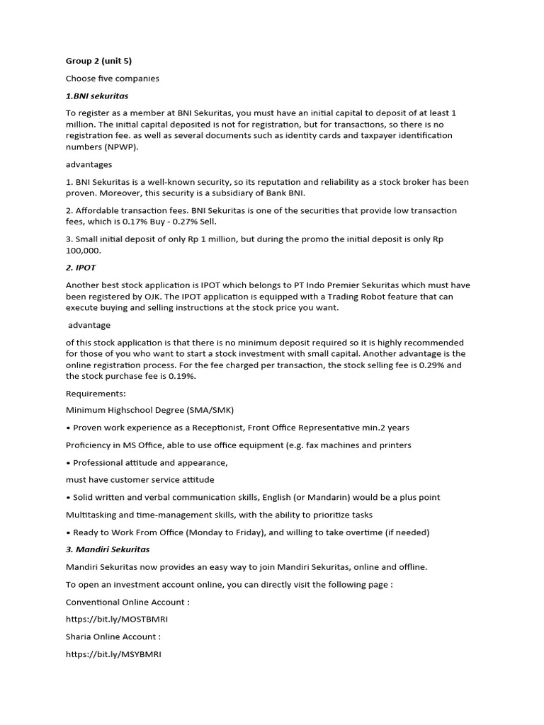 English Group 2 Presentation Unit 5 | PDF | Banks | Stocks