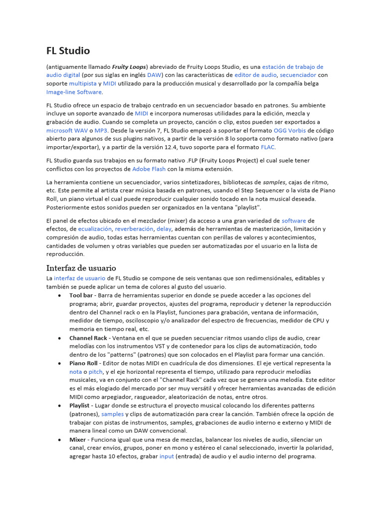 Fl Studio Pdf Tecnología De Sonido Sonido