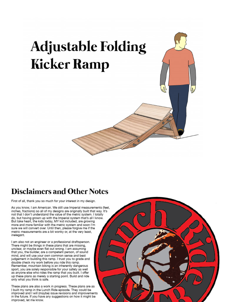 Adjustable Folding Kicker Ramp Plans | PDF